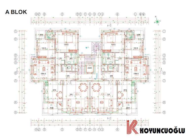 A-Blok Kat Planı